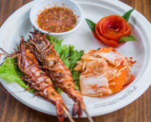 Grilled Shrimp with Coconut Sauce - Restaurant Menu - The DeckHouse - An Bang Beach Food & Music Festival