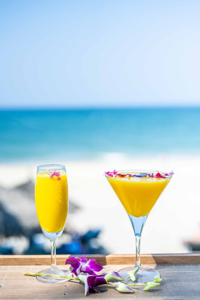 Mango & Mint Martini with Absolut Vodka - Cocktails at Shore Club, An Bang Beach - Hoi An, Vietnam